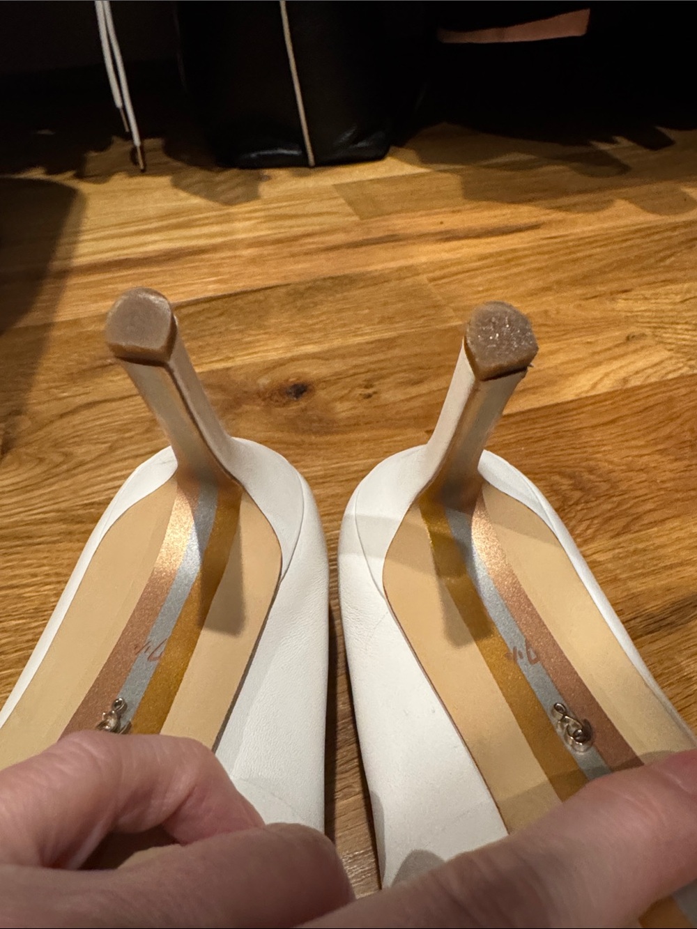 Sam Edelman White Pointed-Toe Stiletto Pumps - Women's - Picture 5 of 5